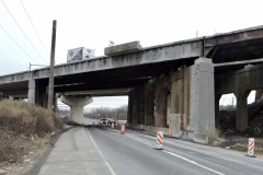 January 2023 - Partial demolition of the bridge over the railroad and Old Lincoln Highway.