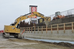 March 2023 - Retaining wall construction for a new ramp to northbound U.S. 1 from Rockhill Drive.
