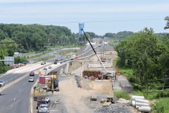 June 2024 - Formwork in place for an abutment for the NB bridge over the Neshaminy Creek